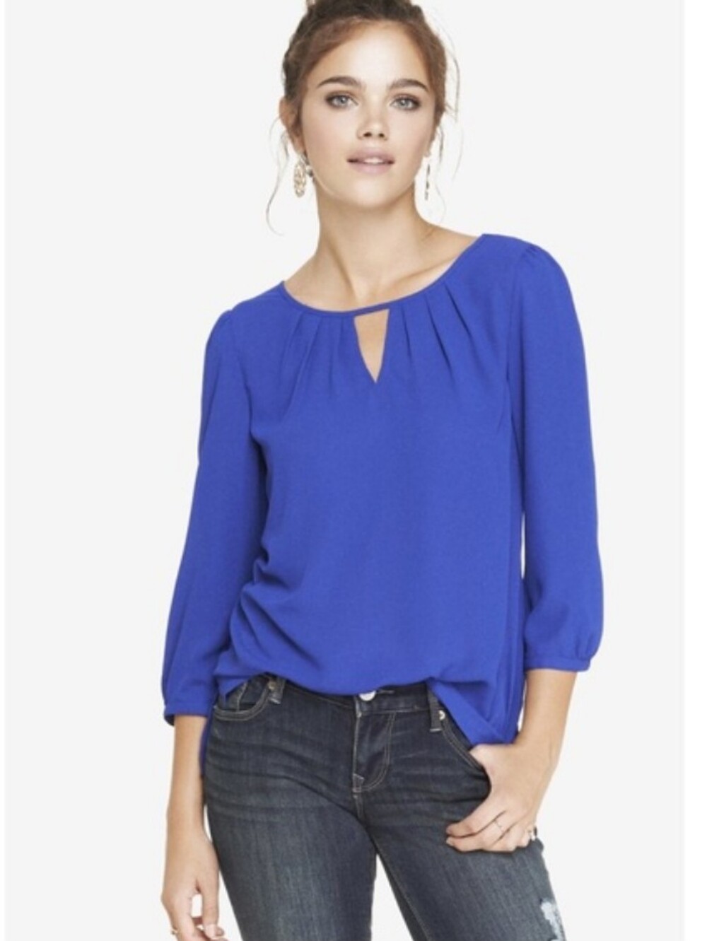 4/$16 ❇️ Express Blue Dress Top